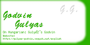 godvin gulyas business card